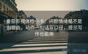 番茄影视体检小卡：问题情绪是不是当理由，动作一句话写口径，提示写作也能用