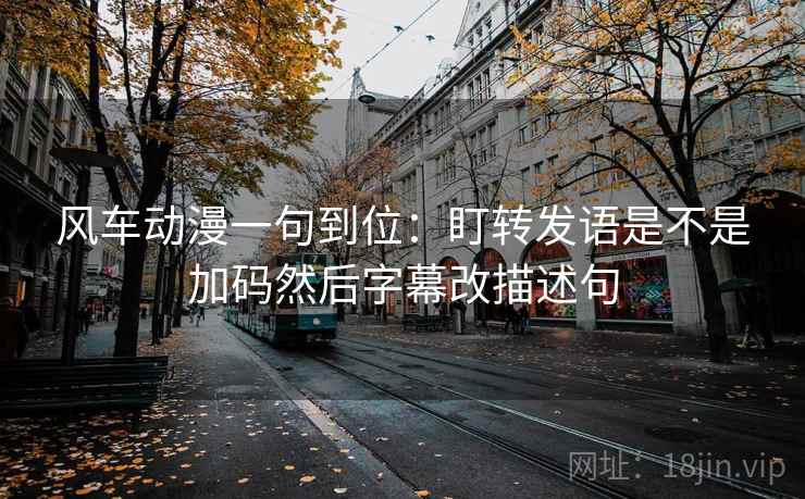 风车动漫一句到位：盯转发语是不是加码然后字幕改描述句