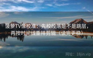 菠萝TV像校准：先校段落是不是跳层，再按时间线重排剪辑（读完更稳）